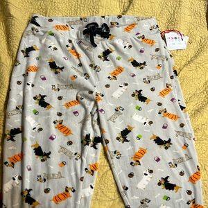 Novogratz Halloween Dachshund Dozie Weenie Dog fleece pants adorable